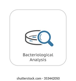 Bacteriological Analysis Icon. Flat Design Isolated Illustration. Test