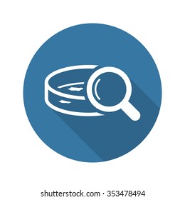 Bacteriological Analysis Icon. Flat Design Isolated Illustration. Test