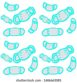 Bacteriological Seamless Vector. Dangerous Different Kinds of Viruses. Bacteria and germs, Molecular structure Backdrop. Disinfectant anti mold Background.  Virus Illustration.