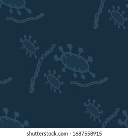 Vector Bacteriológico Sin Marea. Mínima Enfermedad del microorganismo epidémico Ébola que causa Ilustración Vectorial Plana. Antiviral en el hospital Backdrop.  Ilustración bacteriana.