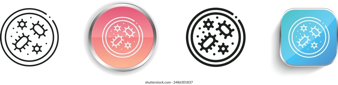 bacteriology icon. Thin Linear, Regular and Button Style Design Isolated On White Background