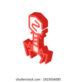 bacteriophage virus isometric icon vector. bacteriophage virus sign. isolated symbol illustration