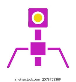 Bacteriophage Virus Structure Icon Graphic Design