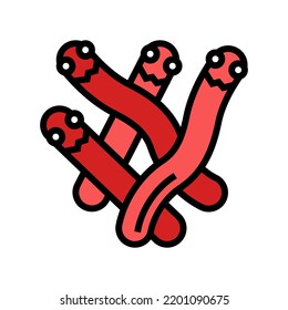 bacterium bacteria virus color icon vector. bacterium bacteria virus sign. isolated symbol illustration