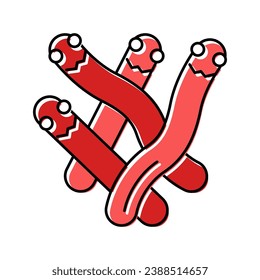 bacterium bacteria virus color icon vector. bacterium bacteria virus sign. isolated symbol illustration