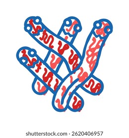 bacterium bacteria virus doodle icon sketch vector. bacterium bacteria virus sign. isolated symbol illustration
