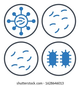 bacterium Cell proliferation Cocnept, Bacterial Growth Vector Icon Design