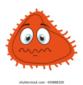 bacterium character isolated icon design, vector illustration  graphic 