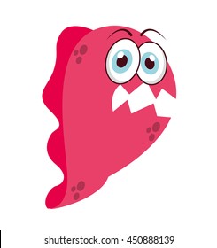 bacterium character isolated icon design, vector illustration  graphic 