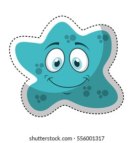 bacterium comic character icon vector illustration design