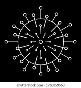 Bacterium Coronavirus COVID-19 symbol. Isolated vector icon.