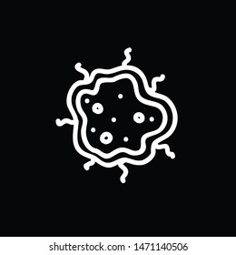 bacterium doodle icon, vector illustration