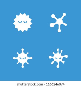 Bacterium icon. collection of 4 bacterium filled icons such as bacteria. editable bacterium icons for web and mobile.