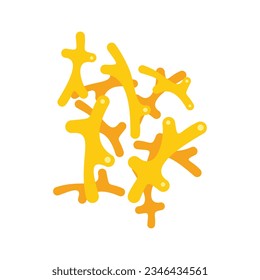 Bacterium icon flat vector. Gut probiotic. Good microbe isolated
