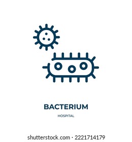 Bacterium icon. Linear vector illustration from hospital collection. Outline bacterium icon vector. Thin line symbol for use on web and mobile apps, logo, print media.
