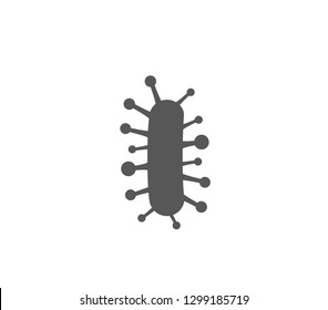 Bacterium icon.  Microbe icon.  Bacteria icon.  Virus icon. 
