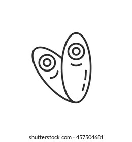 bacterium icon. Thin line design