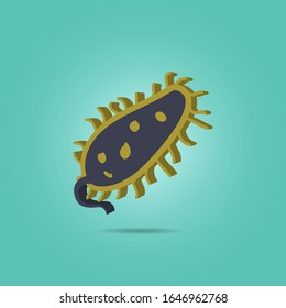 Icono isométrico del bacteria. Simple vector de color de iconos científicos para ui y ux, sitio web o aplicación móvil