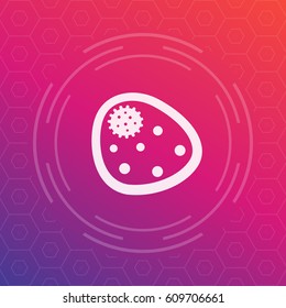bacterium, microbe icon, microbiology pictogram