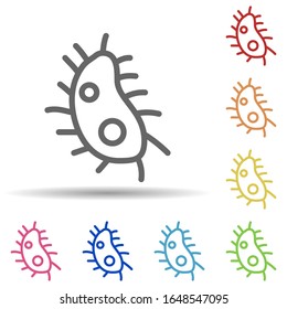 Bacterium in multi color style icon. Simple thin line, outline vector of science icons for ui and ux, website or mobile application