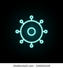 Bacterium neon icon. Simple thin line, outline vector of bacteria icons for ui and ux, website or mobile application