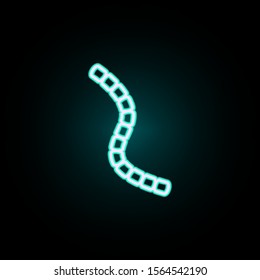 Bacterium neon icon. Simple thin line, outline vector of bacteria icons for ui and ux, website or mobile application