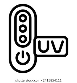 Bacterium sterilizer icon outline vector. Equipment care health. Human uvc