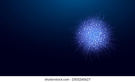 Bacterium. Vector abstract microscopic medical illustration of purple bacteria types, virus or spore close up on dark background. 
Concept for science, technology, medicine. Vector illustration.