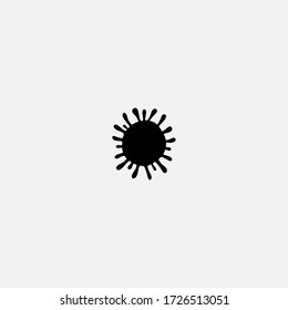 icono del virus de la bacteria.vector del virus de la bacteria en el fondo gris