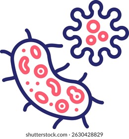 Bactery Icon Color Vector Illustration