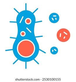 Bactery Icon, Unicelluler, microbactery, microbe