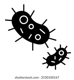 Bactery Icon, Unicelluler, microbactery, microbe