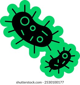 Bactery Icon, Unicelluler, microbactéria, micróbio