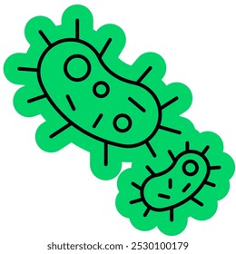 Bactery Icon, Unicelluler, microbactery, microbe