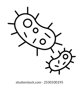 Bactery Icon, Unicelluler, microbactery, microbe