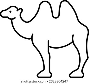 Bactrian Camel Bactrian Came circus Arabian Outline