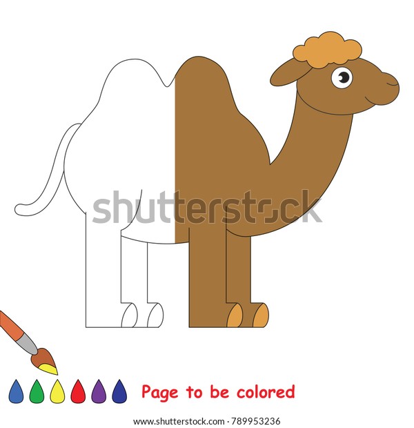 Bactrian Camel Coloring Book Educate Preschool Stock Vector Royalty Free 789953236