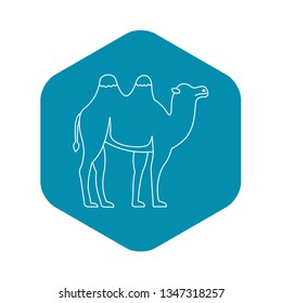 Bactrian camel icon. Outline illustration of bactrian camel vector icon for web