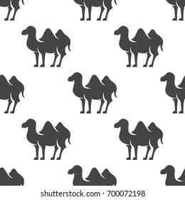 Bactrian camel seamless pattern. Vector illustration for backgrounds