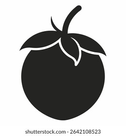 Bacuri Fruit Silhouette icon on white background