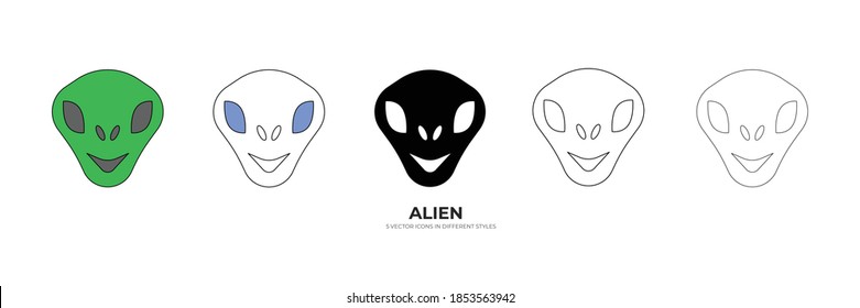 bad alien vector type icon