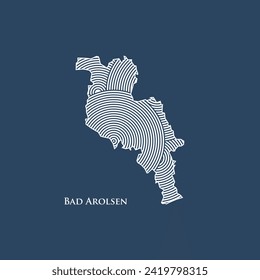 Bad Arolsen Map - World Map International vector template. German region silhouette vector illustration