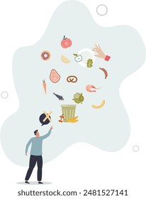 Bad attitude to environment and nature resources.flat illustration.