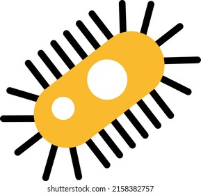 Bad bacteria, illustration, vector on a white background.