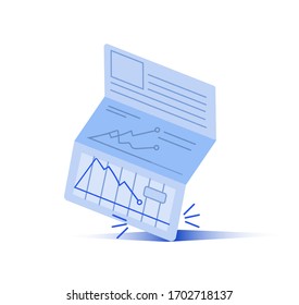 

Bad bank statement, finance crises, inflation and credit acount in a paper mail. Statistics information