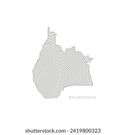 Bad Bentheim Map - World Map International vector template. German region silhouette vector illustration