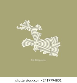 Bad Bergzabern Map - World Map International vector template. German region silhouette vector illustration