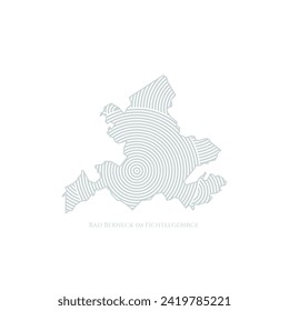 Bad Berneck im Fichtelgebirge Map - World Map International vector template. German region silhouette vector illustration