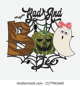 Bad And Boo Jee Halloween Sublimation Design