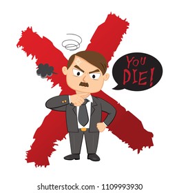 Bad boss tell to kill you, illustration vector cartoon